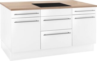 OPTIFIT Kücheninsel Bern, Stellbreite 160x95 cm mit höhenverstellbaren Füßen, mit Metallgriffen