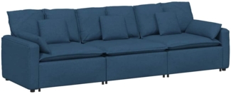 vidaXL Modulares Sofa mit Kissen Blau 3321094