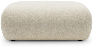 Micadoni Hocker Kate 1-Sitzer Strukturierter Stoff Hellbeige Melange