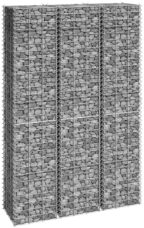 vidaXL Gabionen-Hochbeete 3 Stk. 30x30x150 cm Eisen 151250