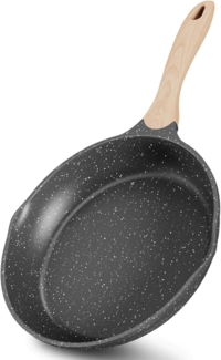 JEETEE Aluminium Antihaft-Bratpfanne 28 cm Induktion Gas robust langlebig Grey