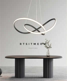 OYLCDI Pendelleuchte LED Hängelampe Esstisch,LED Hängeleuchte Pendellampe Wohnzimmer, LED fest integriert, 48W, Kaltes Weiß, Warmes Weiß,Neutrales Weiß, Höhenverstellbar,Dimmbar Hängeleuchte Aluminium Mit Fernbedienung