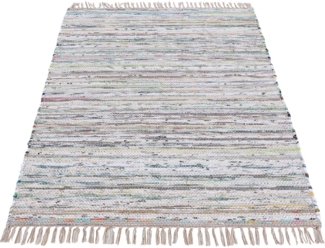 carpetfine Teppich Kelim Chindi, Wendeteppich, rechteckig, Höhe: 6 mm, handgewebt, Fleckerlteppich mit Fransen, auch vielen in Läufergrößen