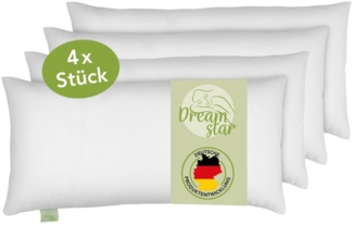 Dreamstar Microfaserkissen Eco, Kopfkissen in verschiedenen Größen - entwickelt in Deutschland, Füllung: Faserfüllung, Bezug: angenehm weiche Microfaser, Seitenschläfer, Rückenschläfer, Bauchschläfer, Set