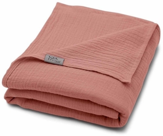 Wohndecke Musselin Sommerdecke für warme Nächte - aus 100% Bio Baumwolle, hutch&putch, die perfekte leichte Decke für den Sommer - Handmade in Germany
