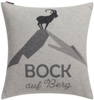 DAVID FUSSENEGGER Kissenhülle Silvretta 'Bock' 50 x 50 cm Filz - Grau
