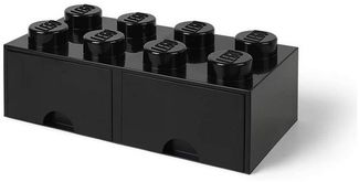 Lego 'Storage Brick 8' Aufbewahrungsbox schwarz mit 2 Schubladen