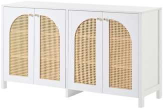 Thanaddo Sideboard Sideboard mit 4 Rattantüren,Vielseitiger Buffetschrank, Schließfach