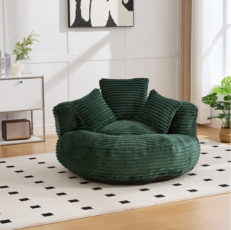 STILVORA Relaxsessel mit 3 Kissen,Liegesessel Posterstuhl mit hoher Rückenlehne,Cordstoff