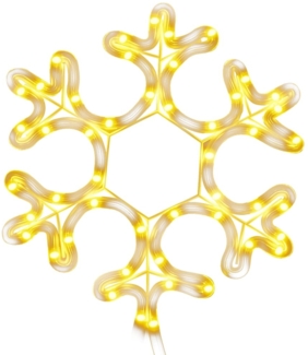 vidaXL LED-Silhouette Schneeflocke 48 LEDs Warmweiß 27x27 cm 343293