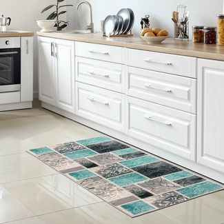 Carpetia Küchenläufer Küchenteppich Modern, rechteckig, Höhe: 5 mm, rutschhemmender Rücken, pflegeleicht, robust