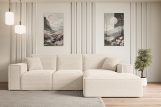 ALTDECOR Ecksofa SERRA-L-S, Couch mit Schlaffunktion, Wohnzimmer - Wohnlandschaft, Corner Sofa Bett Eckcouch Couch L-Form Schlafcouch Ausziehbar