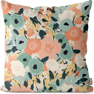 VOID Kissenbezug, (1 Stück), Abstraktes Blumenmuster Blumen Design retro floral design muster blum