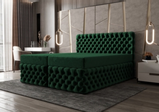 B&B Home Boxspringbett Boxbett Figo III (H3 Matratze Bonellfederung, Kopfteil, Bettkasten und Topper)