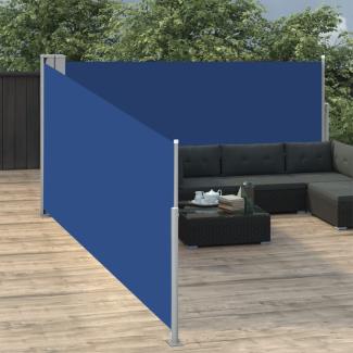 vidaXL Ausziehbare Seitenmarkise Blau 100 x 1000 cm 48476