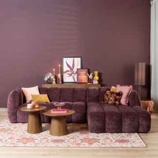 Bronx71 Ecksofa Luca Chenille lila rechts