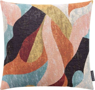 Magma Heimtex Kissenhülle EDISON, 45 x 45 cm, Terracotta, Mehrfarbig, (1 Stück), Baumwolle, Polyester, Samt, mit Reißverschluss