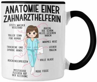 Trendation Tasse Trendation - Zahnarzthelferin Tasse Geschenk Lustig Zahnarzt Damen Kol