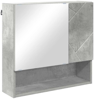 vidaXL Spiegelschrank mit Tür Betongrau 59 x 17 x 55 cm Holzwerkstoff 883367