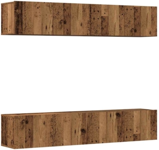 vidaXL TV-Wandschränke 4 Stk. Altholz-Optik Holzwerkstoff 3328943