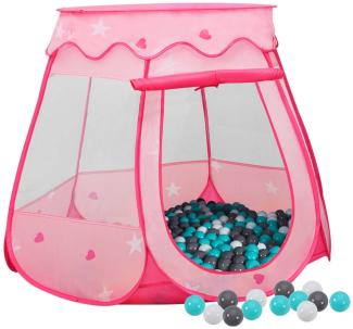 vidaXL Kinder-Spielzelt mit 250 Bällen Rosa 102x102x82 cm 3107725