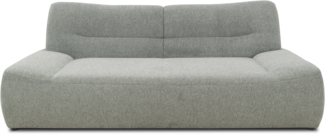 DOMO Collection Cesena, 3 Sitzer, Microfaser grau, 224 cm