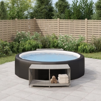 vidaXL Outdoor-Rgale 2 Stk. Grau Poly Rattan 362265