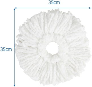 6 Stück wischmopp bezug Trockenkehrtücher & Nasswisch-Pads Nachfüllungen Runde Waschbare Mop-Pads Weiß