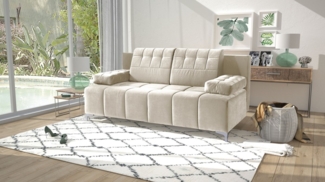 exxpo - sofa fashion 3-Sitzer Schlafsofa mit Bettfunktion, Bettkasten, mit Federkernpolsterung, bequem, mit hochwertigem Funktionsbeschlag für mehr Komfort