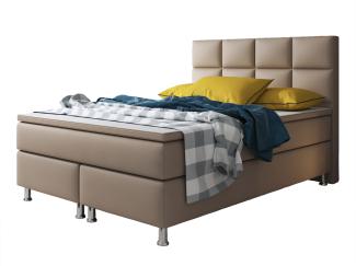 Boxspringbett Miami 140x200 cm Kunstleder Muddy