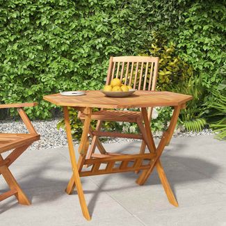 Klappbarer Gartentisch, Balkontisch 90x75 cm Massivholz Akazie