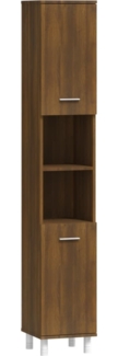 vidaXL Badschrank Braun Eichen-Optik 30x30x179 cm Holzwerkstoff 825833