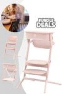 Cybex Lemo Hochstuhl inkl. Learning Tower / Lernturm-Aufsatz Pearl Pink