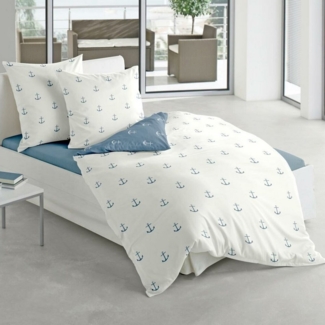 TRAUMSCHLAF Bettwäsche Anker, Biber, 2 teilig, hochwertige Biber Qualität