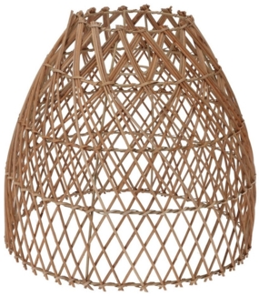 Koopman Lampenschirm RAYLEE, Ø 25 cm, Braun, Rattan, Schilf, Höhe 32 cm, ohne Lampenfuß