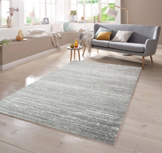TeppichHome24 Teppich Designer Teppich Kurzflor Uni Design in Grau, rechteckig