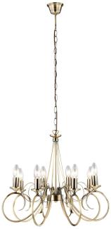 Kronleuchter, Altmessing, H 135 cm, TRUNCATUS