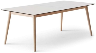 Hammel Furniture Esstisch Meza Designtisch mit Auszugsfunktion und 2 Einlegeplatten, abgerundete Tischplatte MDF, Massivholzgestell, in zwei Breiten