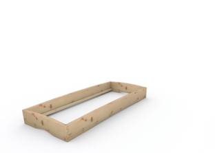 Zirbenbett Massivholzbett "Rosi" metallfrei 80 x 200 cm 20 cm ohne Kopfteil