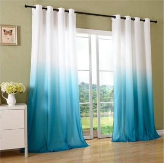 Gardinenbox Vorhang (2 St), Ösen, blickdicht, Microfaser, Schal blickdicht Farbverlauf Microsatin 204252