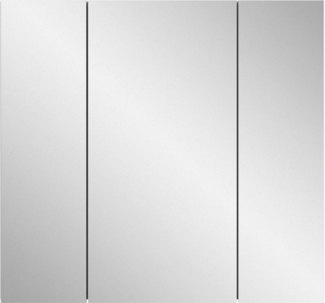 welltime Spiegelschrank Biel, Breite 82 cm, 3 Türen, 6 verstellbare Einlegeböden, 9 Fächer (1-St) Badmöbel, Badschrank, Schrank, Wandschrank, Bad, Badezimmer