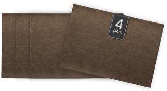 ASA SELECTION Platzset VEGAN LEATHER, Tisch-Sets, Nougatbraun, B 33 cm, (Set, 4-St)