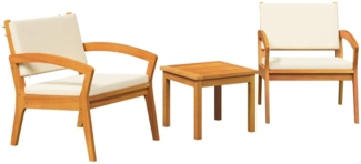 vidaXL Bistrogarnitur Braun 45 x 45 x 38cm Massivholz Akazie 4106466