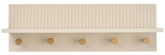 ebuy24 Garderobenhalter Nika Wandgarderobe 5 Haken beige.
