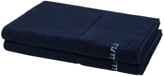 Möve for frottana Pearl 2 tlg. Frottier-Set - 2 X Saunatuch (80 X 200cm) - 500 g/m² - Deep Sea