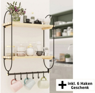 Jungengel Küchenregal Modernes 2-Etagen Wandregal Küchen Organizer Küchenablage Küchenbord