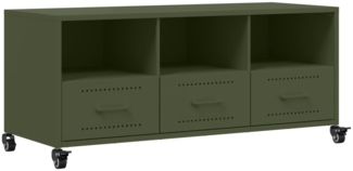 vidaXL TV-Schrank Olivgrün 100,5x39x43,5 cm Stahl 846696