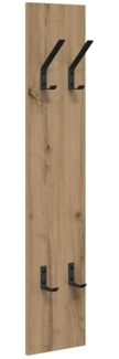 vidaXL Wandmontierter Kleiderständer Artisan-Eiche 20 x 1,5 x 100 cm 874466