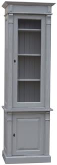 Casa Padrino Landhausstil Schrank Antik Stil Grau 73 x 51 x H. 228 cm - Buffetschrank im Landhausstil