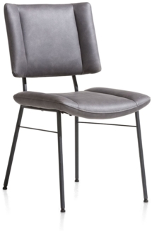 Stuhl Tatum, Mikrofaser, Anthrazit, 49 x 88 x 62 cm
